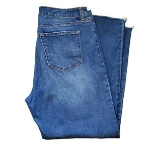 Scoop Crop Straight Denim Jeans Size‎ 12
